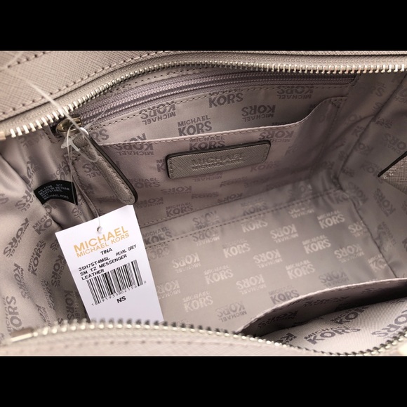 Michael Kors Tina Small Satchel Gray perforated - Picture 7 of 7